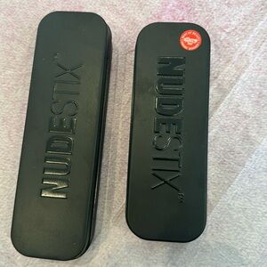 Nudestix mirror tin boxes black. Set of 2. New. For makeup lipstick case